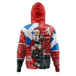 ScotsTee Shop Scottish Ramsay Blue Weathered Clan Crest Tartan Hoodie Scotland Christmas Santa