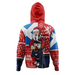 ScotsTee Shop Scottish Ramsay Blue Modern Clan Crest Tartan Hoodie Scotland Christmas Santa