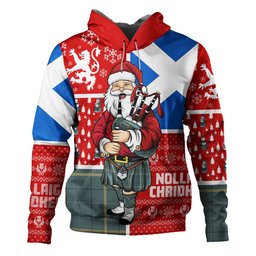 ScotsTee Shop Scottish Pearson Weathered Clan Crest Tartan Hoodie Scotland Christmas Santa