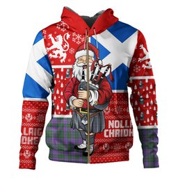 ScotsTee Shop Scottish Rae Ancient Clan Crest Tartan Hoodie Scotland Christmas Santa