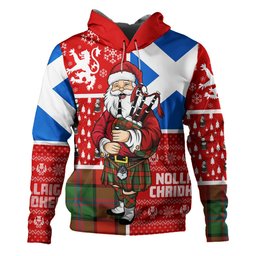ScotsTee Shop Scottish Plummer Ancient Clan Crest Tartan Hoodie Scotland Christmas Santa