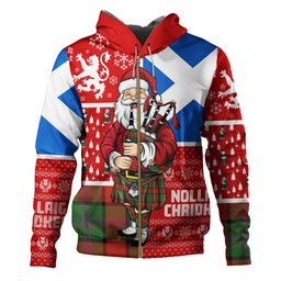 ScotsTee Shop Scottish Plummer Ancient Clan Crest Tartan Hoodie Scotland Christmas Santa