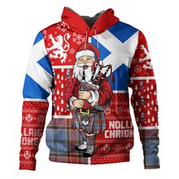 ScotsTee Shop Scottish Traill (Trayle) Ancient Clan Crest Tartan Hoodie Scotland Christmas Santa