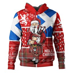 ScotsTee Shop Scottish Stewart of Fingask Weathered Clan Crest Tartan Hoodie Scotland Christmas Santa