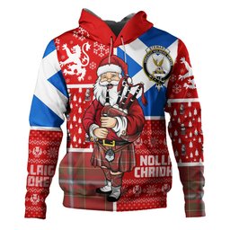 ScotsTee Shop Scottish Stewart of Fingask Weathered Clan Crest Tartan Hoodie Scotland Christmas Santa