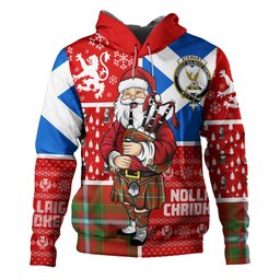 ScotsTee Shop Scottish Stewart of Fingask Ancient Clan Crest Tartan Hoodie Scotland Christmas Santa