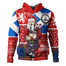 ScotsTee Shop Scottish Traill (Trayle) Modern Clan Crest Tartan Hoodie Scotland Christmas Santa