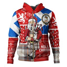 ScotsTee Shop Scottish Walker Dress Weathered Clan Crest Tartan Hoodie Scotland Christmas Santa