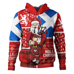 ScotsTee Shop Scottish Stewart of Rothesay Modern Clan Crest Tartan Hoodie Scotland Christmas Santa