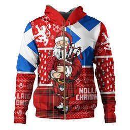 ScotsTee Shop Scottish Stewart of Rothesay Modern Clan Crest Tartan Hoodie Scotland Christmas Santa