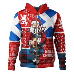 ScotsTee Shop Scottish Wedderburn Clan Crest Tartan Hoodie Scotland Christmas Santa
