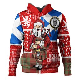 ScotsTee Shop Scottish Strang Weathered Clan Crest Tartan Hoodie Scotland Christmas Santa