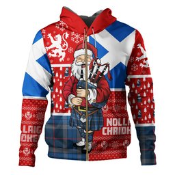 ScotsTee Shop Scottish Thorburn (Thurburn) Modern Clan Crest Tartan Hoodie Scotland Christmas Santa