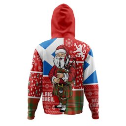 ScotsTee Shop Scottish Strang Modern Clan Crest Tartan Hoodie Scotland Christmas Santa