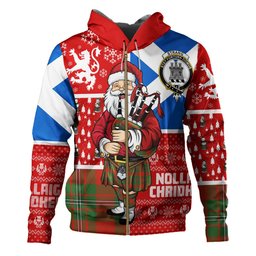 ScotsTee Shop Scottish Strang Modern Clan Crest Tartan Hoodie Scotland Christmas Santa