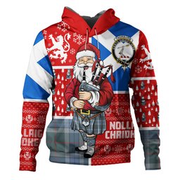 ScotsTee Shop Scottish Thorburn (Thurburn) Weathered Clan Crest Tartan Hoodie Scotland Christmas Santa