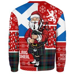 ScotsTee Shop Scottish Cameron of Erracht #3 Modern 2 Clan Badge Tartan Ugly Christmas Knitted Sweater Scotland Christmas Santa