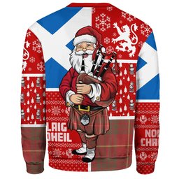 ScotsTee Shop Scottish Cameron Weathered 2 Clan Badge Tartan Ugly Christmas Knitted Sweater Scotland Christmas Santa