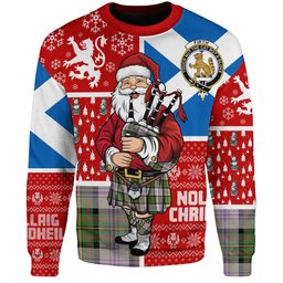 ScotsTee Shop Scottish Firth of Tay (Gillies Dress) Ancient Clan Badge Tartan Ugly Christmas Knitted Sweater Scotland Christmas Santa