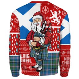 ScotsTee Shop Scottish Couper (Coupar) Ancient Clan Badge Tartan Ugly Christmas Knitted Sweater Scotland Christmas Santa