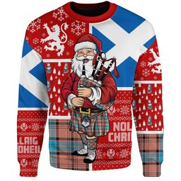 ScotsTee Shop Scottish Haney Dress Modern Clan Badge Tartan Ugly Christmas Knitted Sweater Scotland Christmas Santa