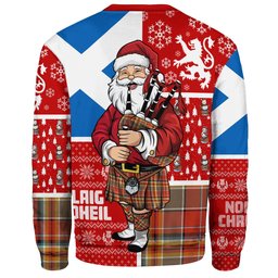 ScotsTee Shop Scottish MacGlashan Ancient Clan Badge Tartan Ugly Christmas Knitted Sweater Scotland Christmas Santa