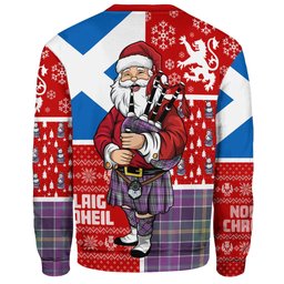 ScotsTee Shop Scottish Yule Weathered Clan Badge Tartan Ugly Christmas Knitted Sweater Scotland Christmas Santa