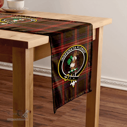 Scottish Braveheart Warrior (Wate #2) Weathered Clan Tartan Table Runner Clan Tartan Table Runner - Crest Classic Scottish Plaid Tartan Plaid