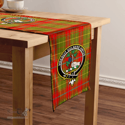Scottish Burnett of Powis Modern Clan Tartan Table Runner Clan Tartan Table Runner - Crest Classic Scottish Plaid Tartan Plaid