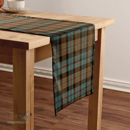 Scottish Campbell of Cawdor Weathered 2 Clan Tartan Table Runner Clan Tartan Table Runner - Crest Classic Scottish Plaid Tartan Plaid