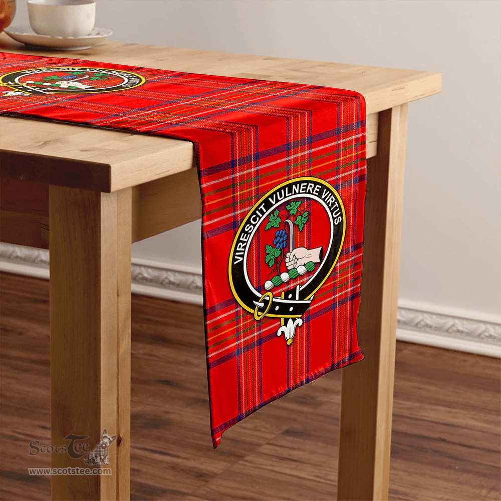 Scottish Burnett of Leys Modern Clan Tartan Table Runner Clan Tartan Table Runner - Crest Classic Scottish Plaid Tartan Plaid