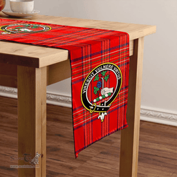 Scottish Burnett of Leys Modern Clan Tartan Table Runner Clan Tartan Table Runner - Crest Classic Scottish Plaid Tartan Plaid