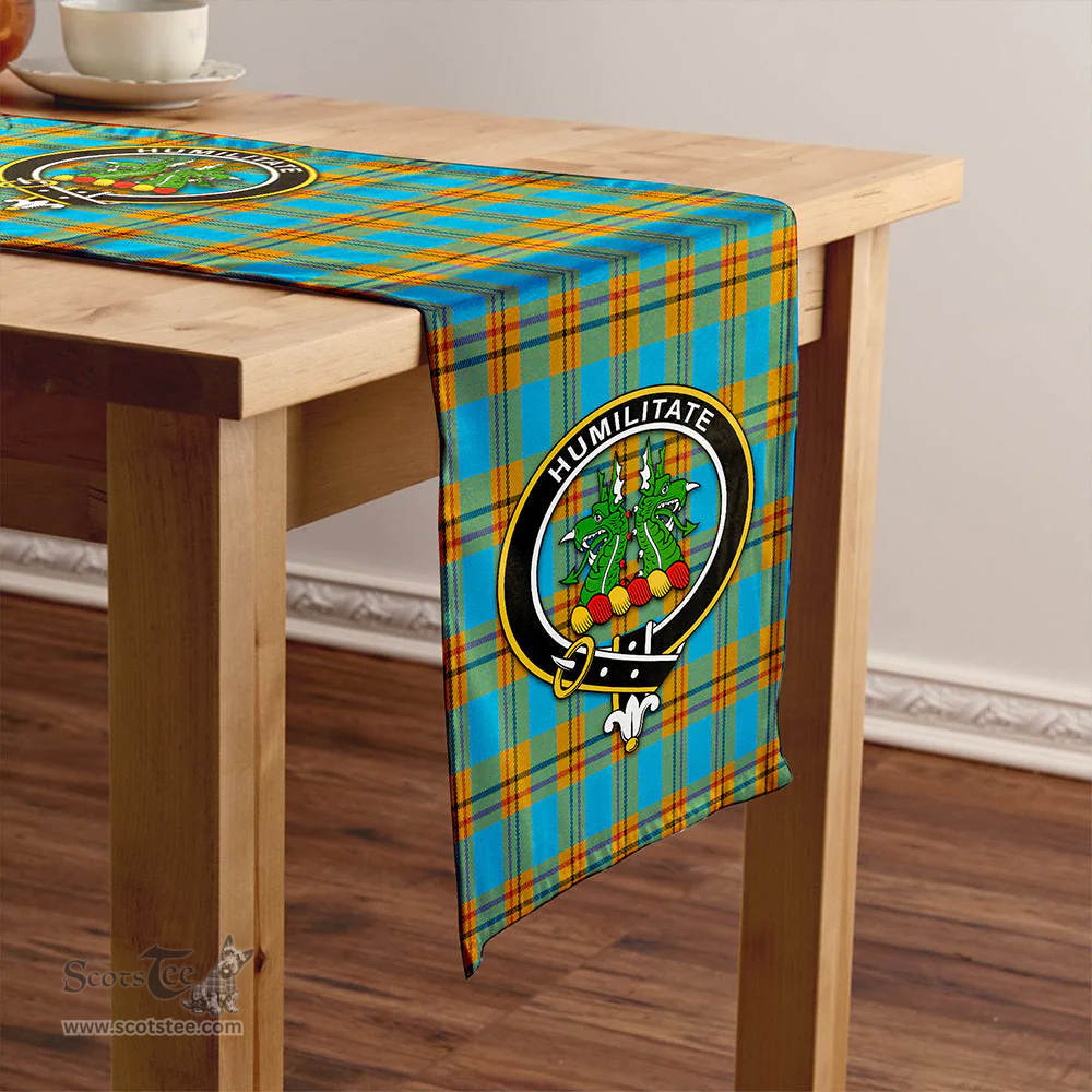 Scottish Carlisle (Carlill) Ancient Clan Tartan Table Runner Clan Tartan Table Runner - Crest Classic Scottish Plaid Tartan Plaid