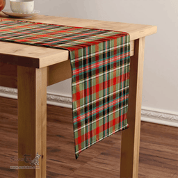 Scottish Bruce of Kinnaird Ancient Clan Tartan Table Runner Clan Tartan Table Runner - Crest Classic Scottish Plaid Tartan Plaid