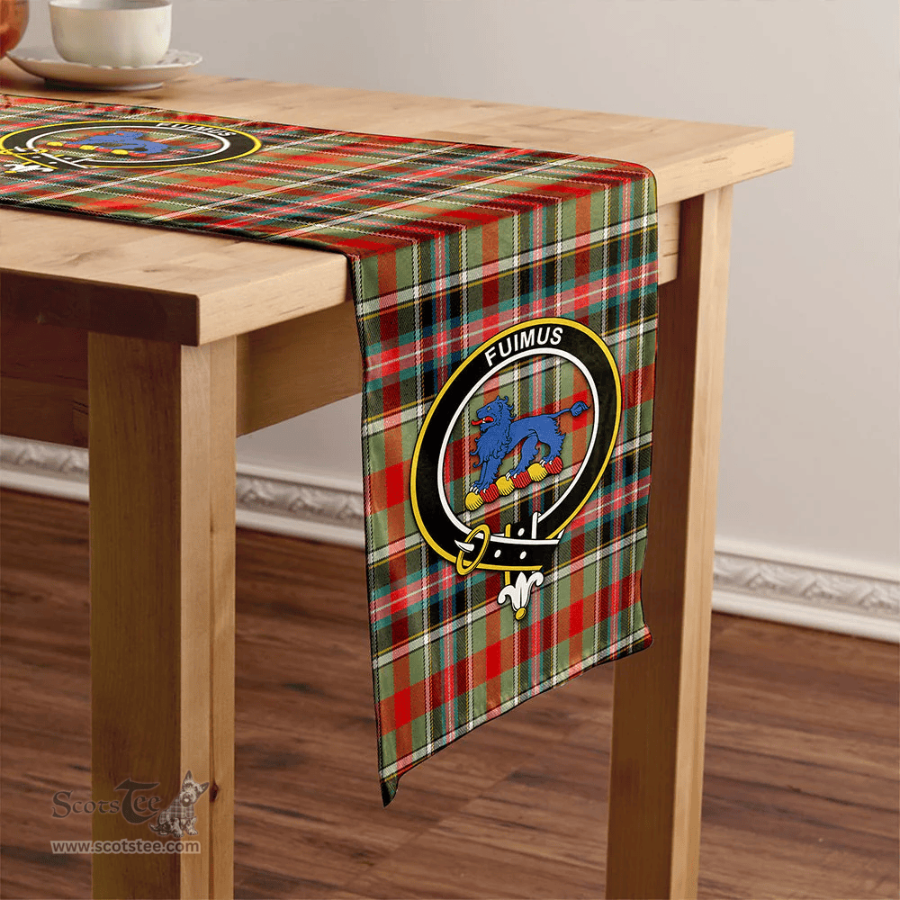 Scottish Bruce of Kinnaird Ancient Clan Tartan Table Runner Clan Tartan Table Runner - Crest Classic Scottish Plaid Tartan Plaid