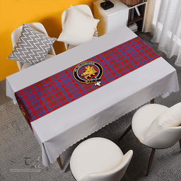 Scottish Campbell of Loudon Plaid Ancient 2 Clan Tartan Table Runner Clan Tartan Table Runner - Crest Classic Scottish Plaid Tartan Plaid