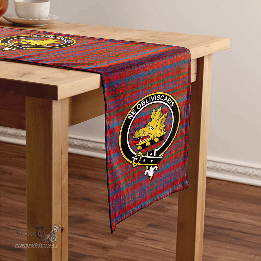 Scottish Campbell of Loudon Plaid Ancient 2 Clan Tartan Table Runner Clan Tartan Table Runner - Crest Classic Scottish Plaid Tartan Plaid