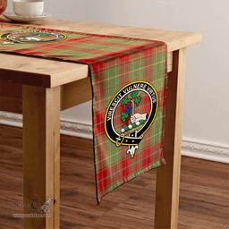 Scottish Burnett of Powis Weathered Clan Tartan Table Runner Clan Tartan Table Runner - Crest Classic Scottish Plaid Tartan Plaid