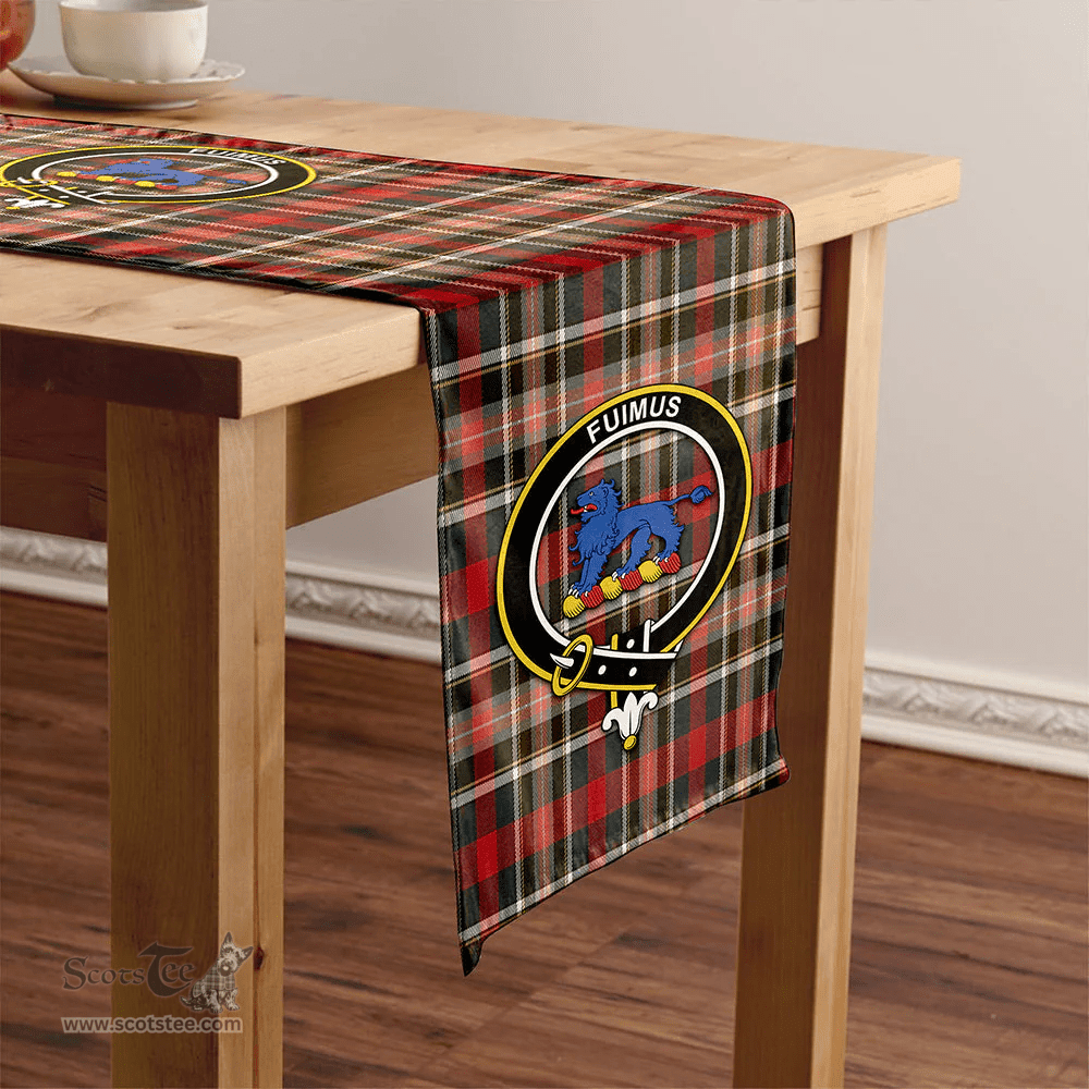 Scottish Bruce of Kinnaird Weathered Clan Tartan Table Runner Clan Tartan Table Runner - Crest Classic Scottish Plaid Tartan Plaid