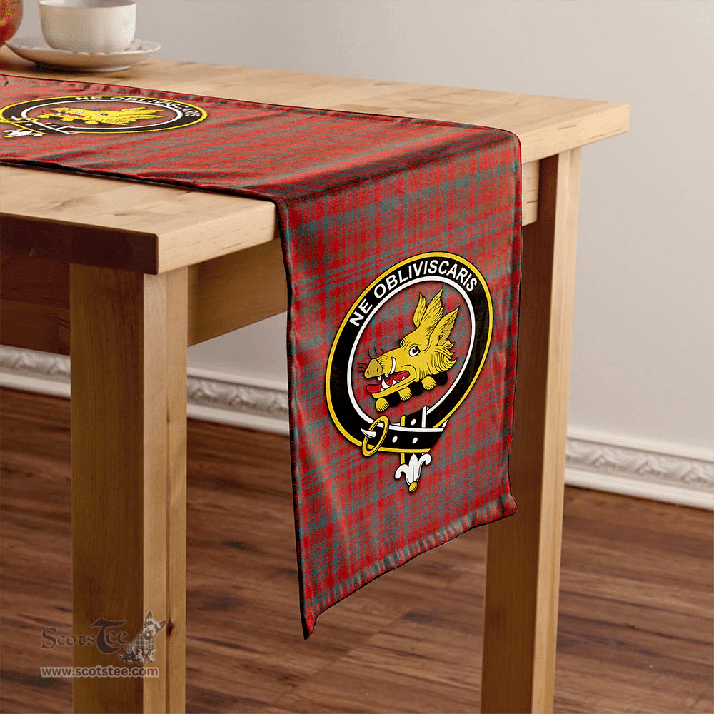 Scottish Campbell of Loudon Plaid Weathered 2 Clan Tartan Table Runner Clan Tartan Table Runner - Crest Classic Scottish Plaid Tartan Plaid