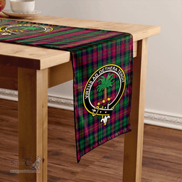 Scottish Cairns of Finavon Modern Clan Tartan Table Runner Clan Tartan Table Runner - Crest Classic Scottish Plaid Tartan Plaid