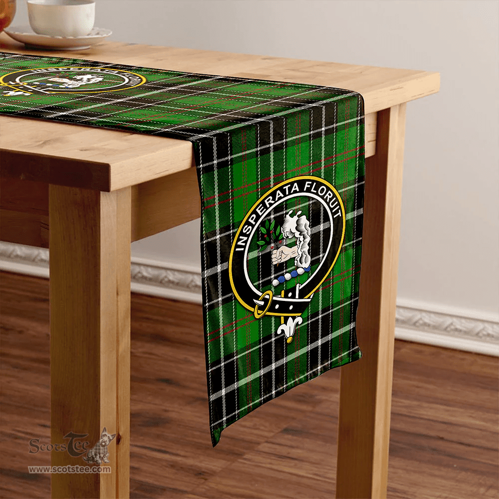 Scottish Cleghorn Ancient Clan Tartan Table Runner Clan Tartan Table Runner - Crest Classic Scottish Plaid Tartan Plaid