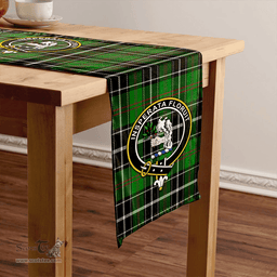 Scottish Cleghorn Ancient Clan Tartan Table Runner Clan Tartan Table Runner - Crest Classic Scottish Plaid Tartan Plaid