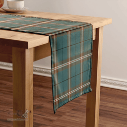 Scottish Cleland Weathered Clan Tartan Table Runner Clan Tartan Table Runner - Crest Classic Scottish Plaid Tartan Plaid