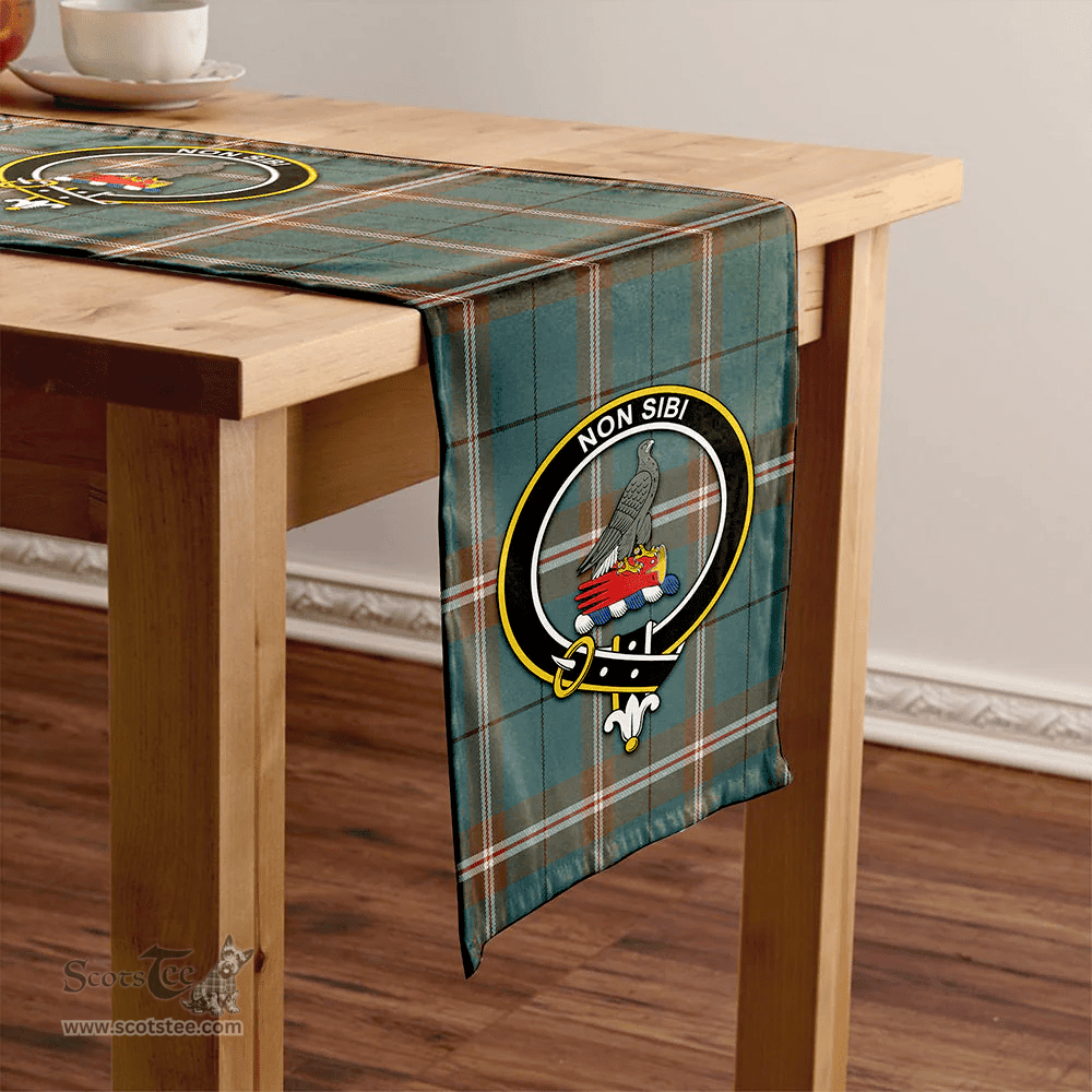 Scottish Cleland Weathered Clan Tartan Table Runner Clan Tartan Table Runner - Crest Classic Scottish Plaid Tartan Plaid