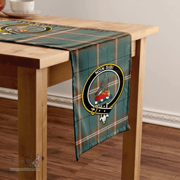 Scottish Cleland Weathered Clan Tartan Table Runner Clan Tartan Table Runner - Crest Classic Scottish Plaid Tartan Plaid