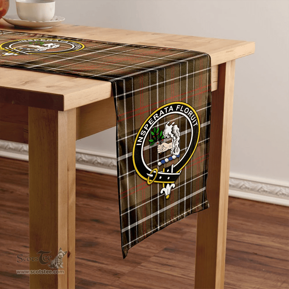 Scottish Cleghorn Weathered Clan Tartan Table Runner Clan Tartan Table Runner - Crest Classic Scottish Plaid Tartan Plaid