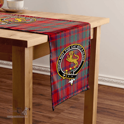 Scottish Caledonian (MacKintosh #3) Weathered Clan Tartan Table Runner Clan Tartan Table Runner - Crest Classic Scottish Plaid Tartan Plaid