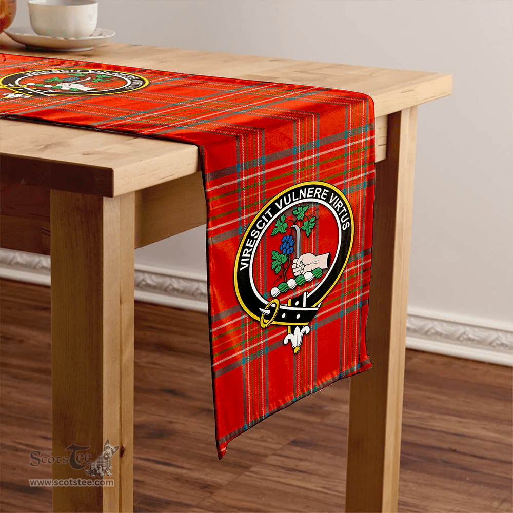 Scottish Burnett of Leys Ancient Clan Tartan Table Runner Clan Tartan Table Runner - Crest Classic Scottish Plaid Tartan Plaid