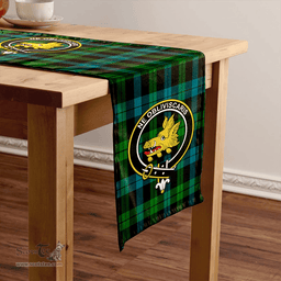 Scottish Campbell of Lochawe Ancient 2 Clan Tartan Table Runner Clan Tartan Table Runner - Crest Classic Scottish Plaid Tartan Plaid